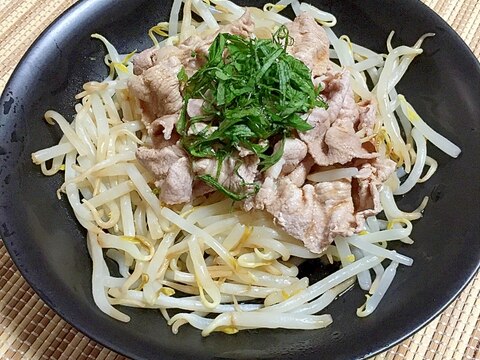 あっさり美味しい！豚肉ともやしの冷しゃぶ風♪